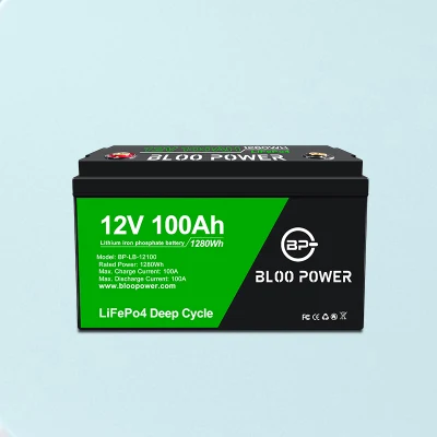 Bloopower Deep Cycle Lithium Ion Battery 12 V Solar Light LiFePO4 for Electric Car Sightseeing Aerial Work Vehicle Backup