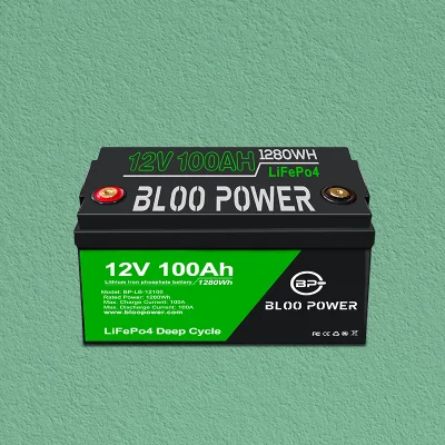 Bloopower Deep Cycle Lithium Ion Battery 12 V Solar Light LiFePO4 for Electric Express Car Van Commercial Vehicle Sightseeing Car Coach Backup